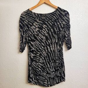 Alfani ruched sleeve & sides blouse: Flattering,  Comfy,  Effortless,  Essential